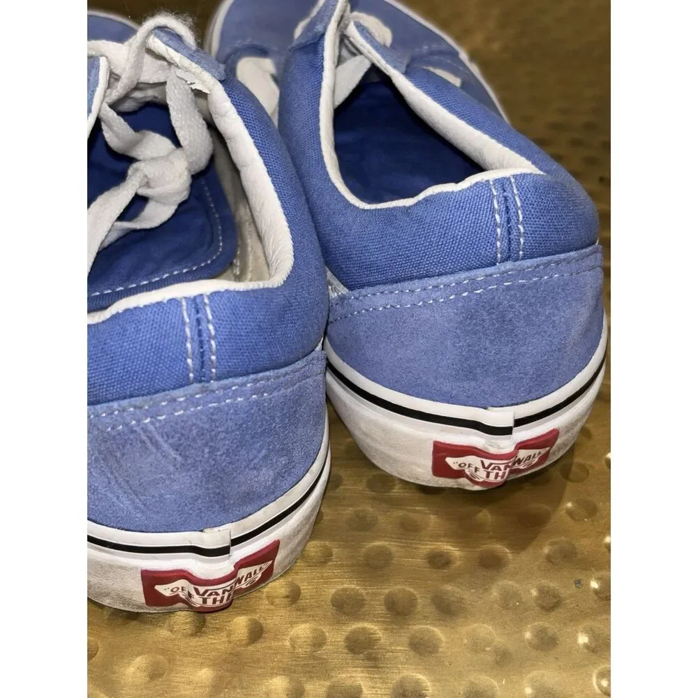 Vans Old Skool Blue White Canvas Men's Skate Casual Lace Up Sneakers